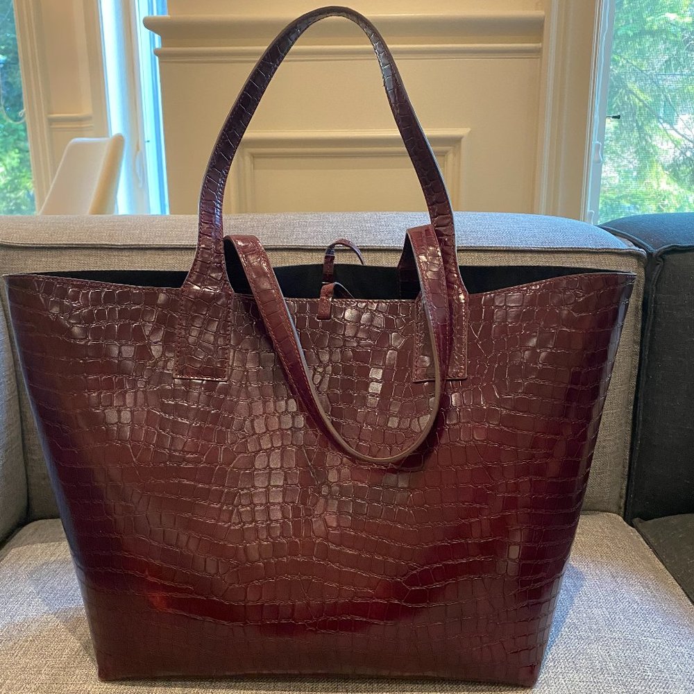 Peter Kaiser Burgundy/Deep Red Tote Bag